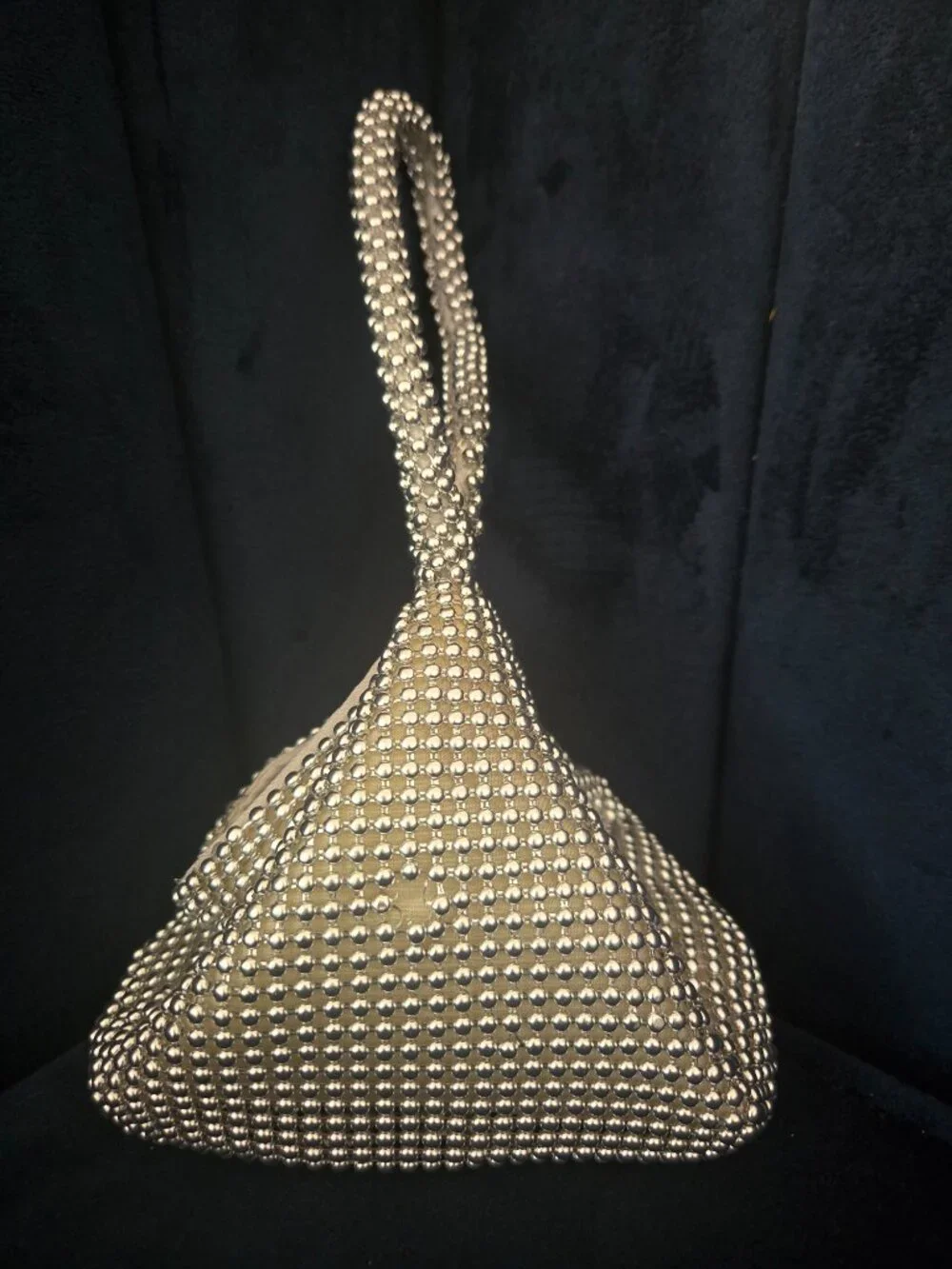 2 Chic metallic beaded mini handbag - DISCONTINUED